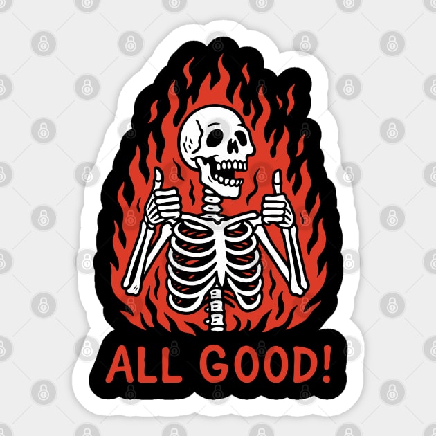 It's All Good Burnout Bad Day Mood Sticker by Anticorporati